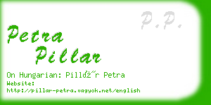 petra pillar business card